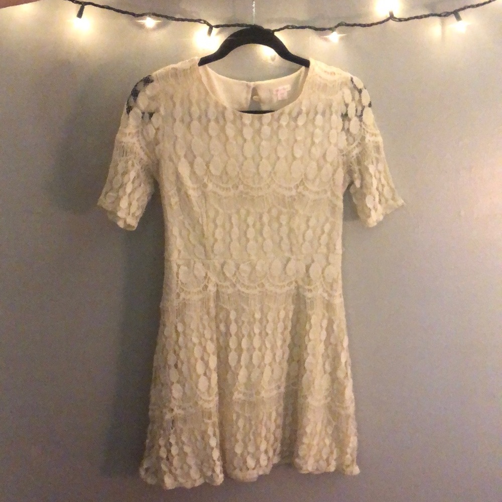 Pretty White Lace Dress, offwhite